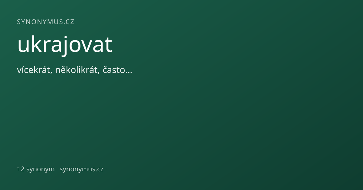 Náhled odkazu: ukrajovat