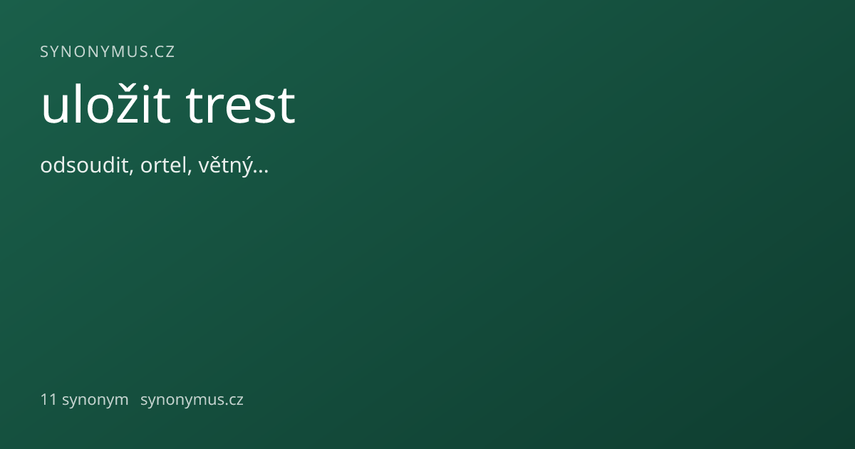 Náhled odkazu: uložit trest