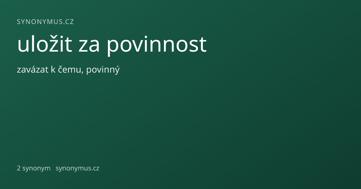 Náhled odkazu: uložit za povinnost
