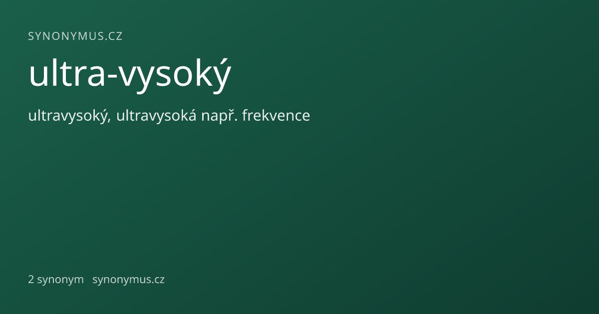 Náhled odkazu: ultra-vysoký