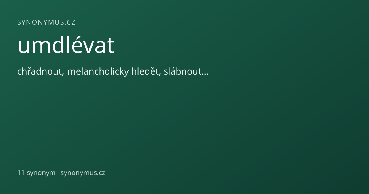 Náhled odkazu: umdlévat