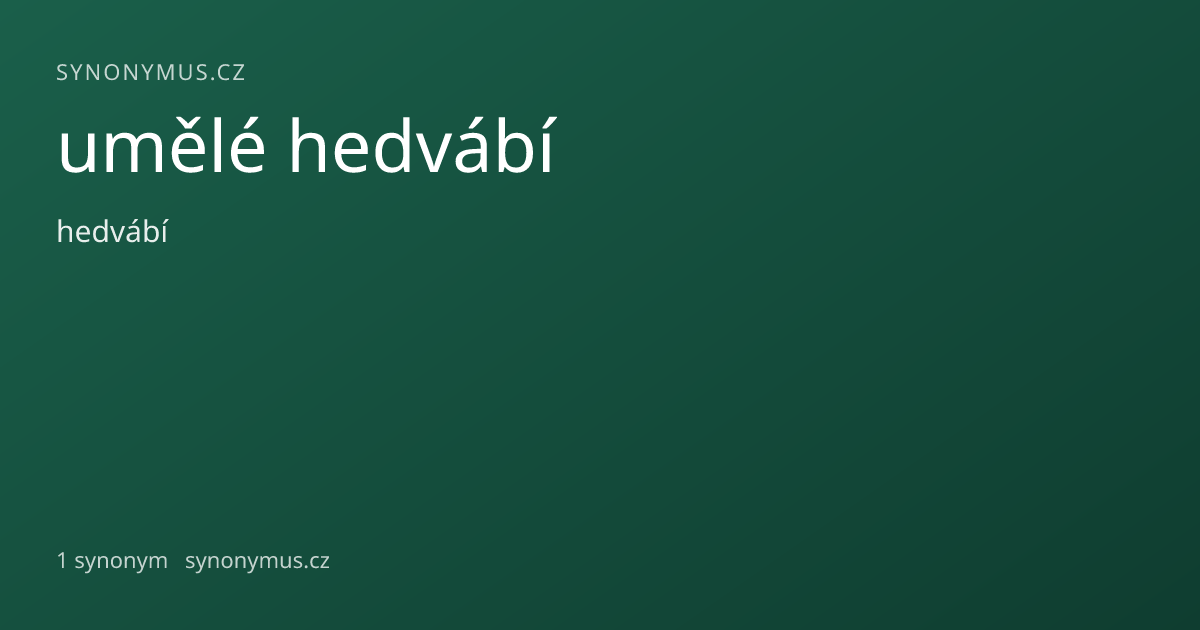 Náhled odkazu: umělé hedvábí