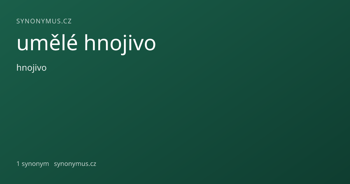 Náhled odkazu: umělé hnojivo
