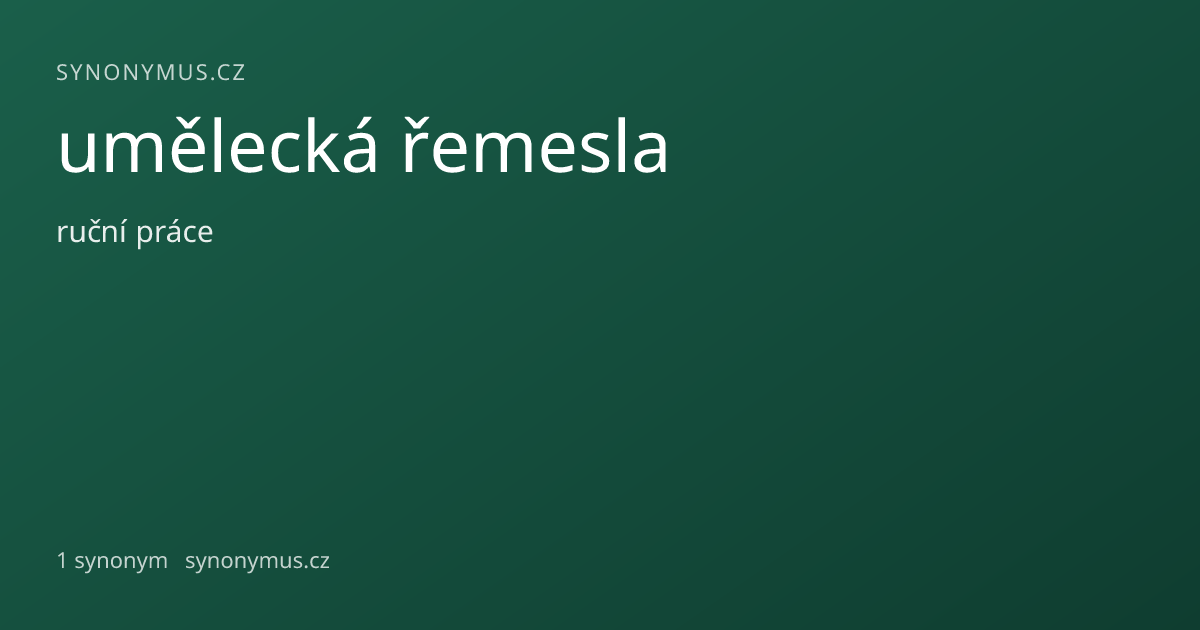 Náhled odkazu: umělecká řemesla