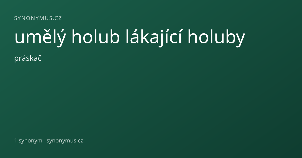 Náhled odkazu: umělý holub lákající holuby