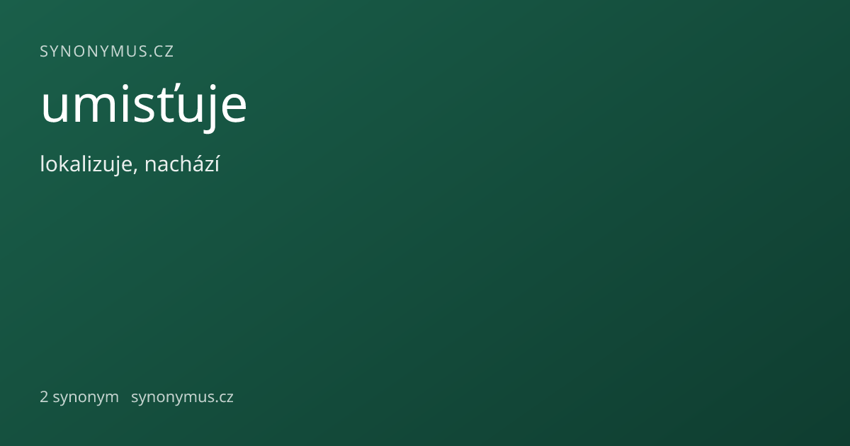 Náhled odkazu: umisťuje