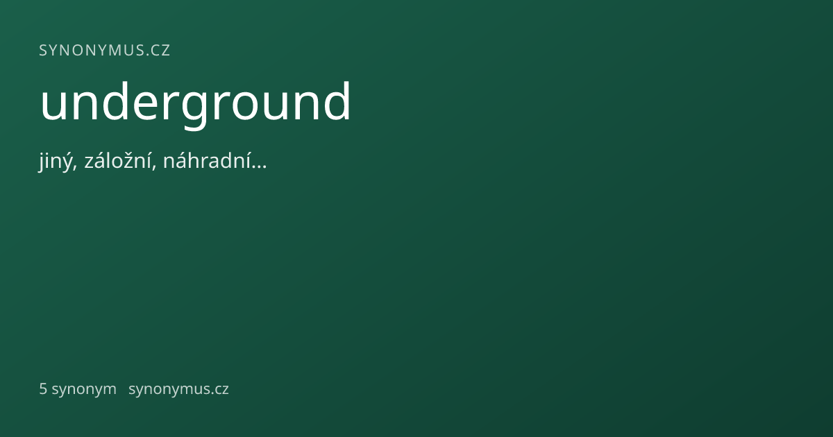 Náhled odkazu: underground