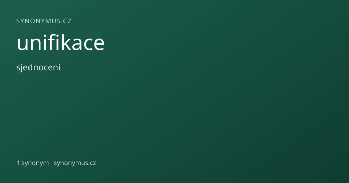 Náhled odkazu: unifikace