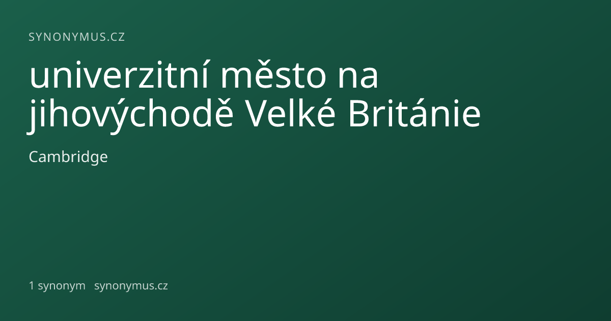 Náhled odkazu: univerzitní město na jihovýchodě Velké Británie