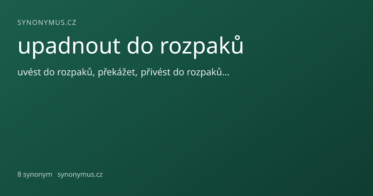 Náhled odkazu: upadnout do rozpaků