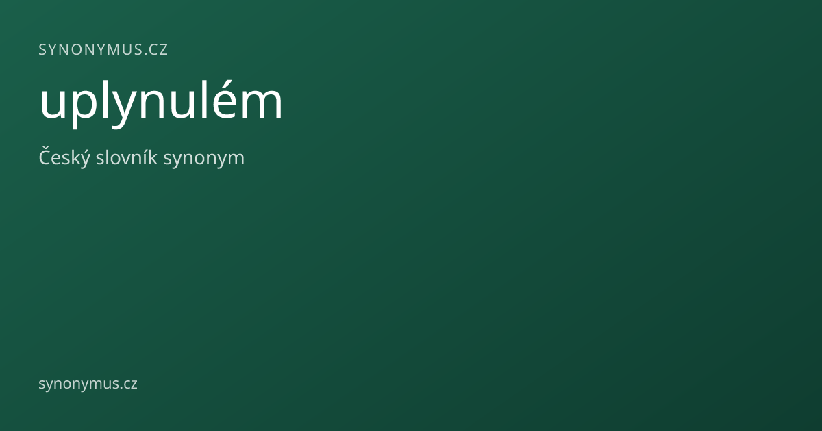 Náhled odkazu: uplynulém