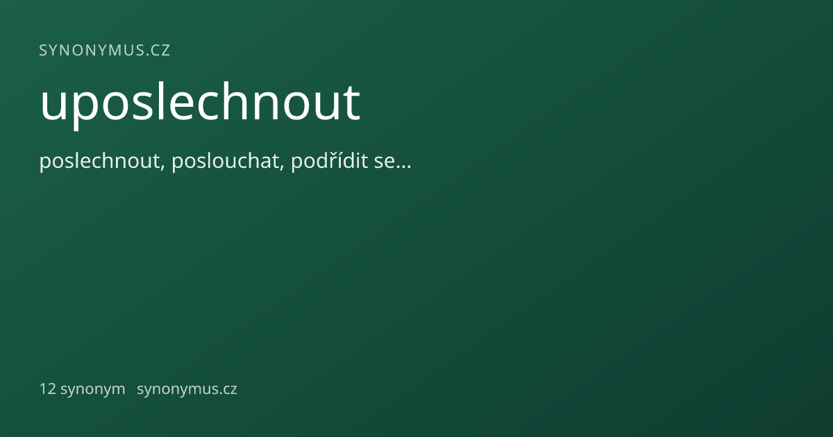 Náhled odkazu: uposlechnout