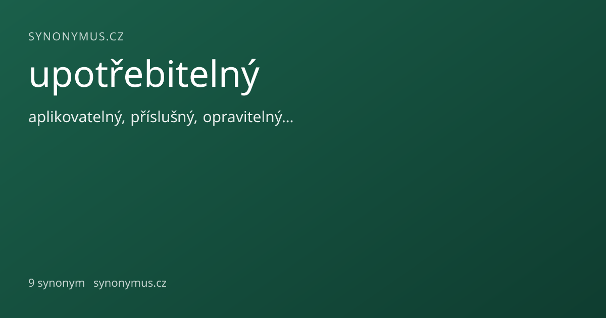Náhled odkazu: upotřebitelný