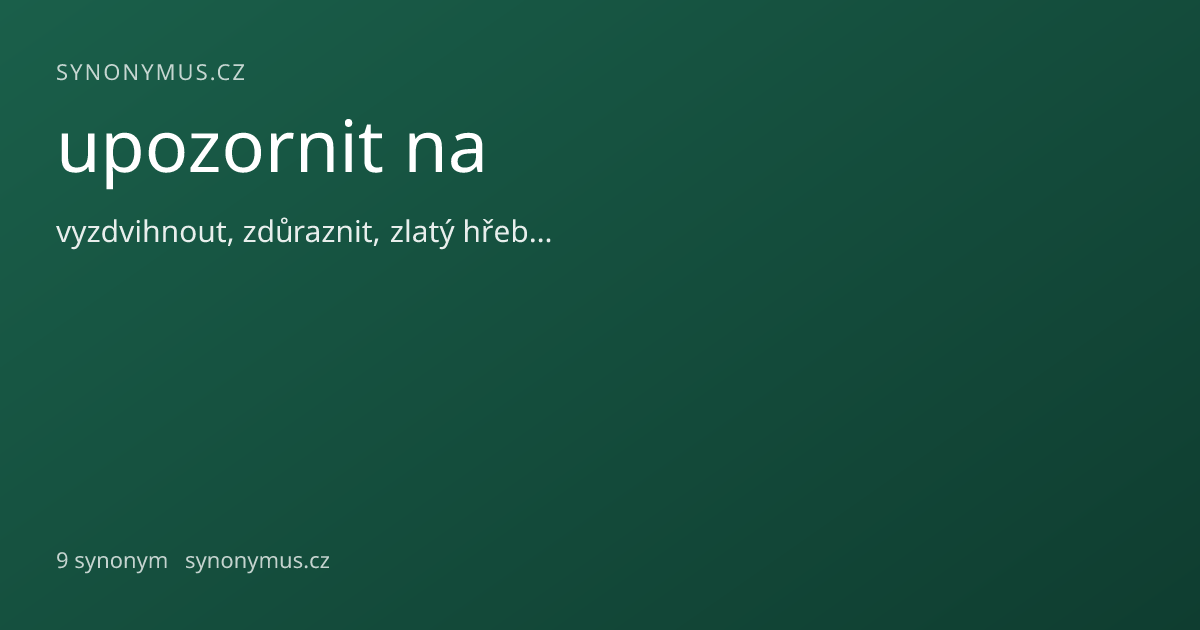 Náhled odkazu: upozornit na