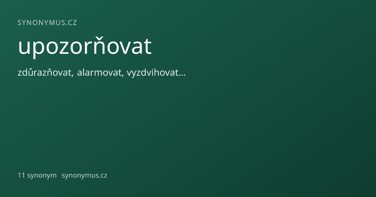 Náhled odkazu: upozorňovat