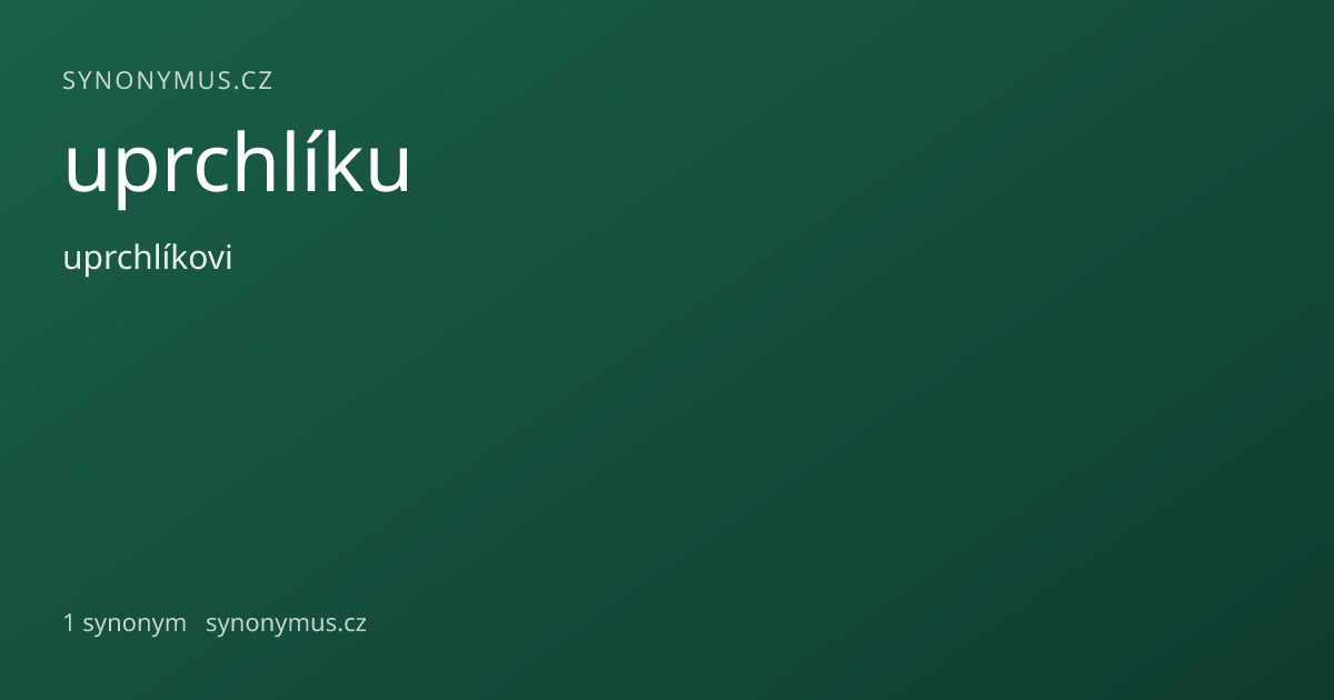 Náhled odkazu: uprchlíku