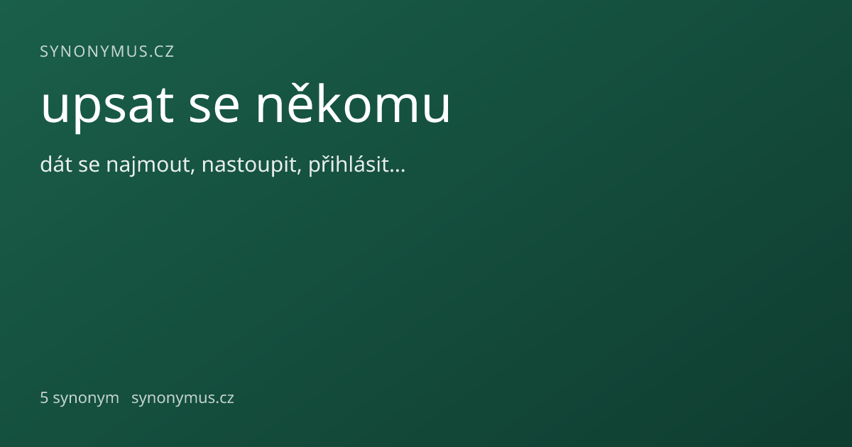 Náhled odkazu: upsat se někomu