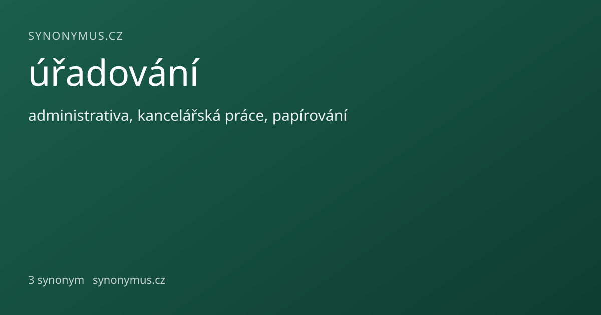 Náhled odkazu: úřadování