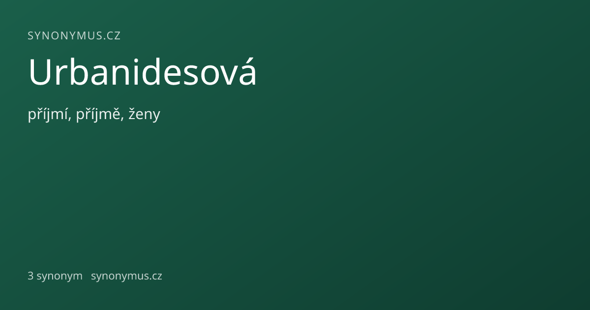 Náhled odkazu: Urbanidesová