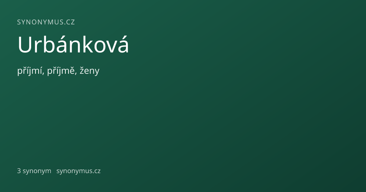 Náhled odkazu: Urbánková