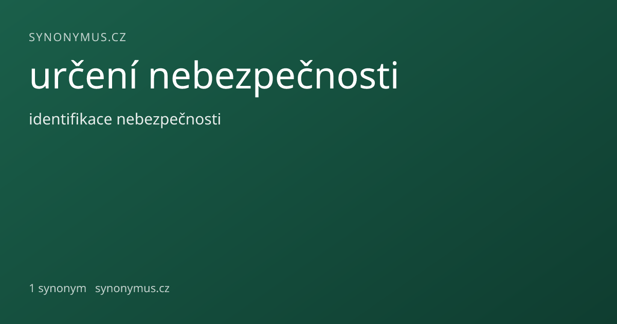 Náhled odkazu: určení nebezpečnosti