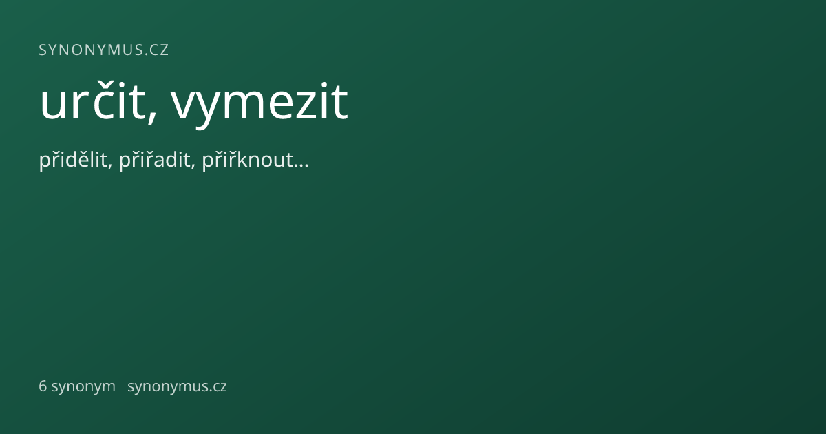 Náhled odkazu: určit, vymezit