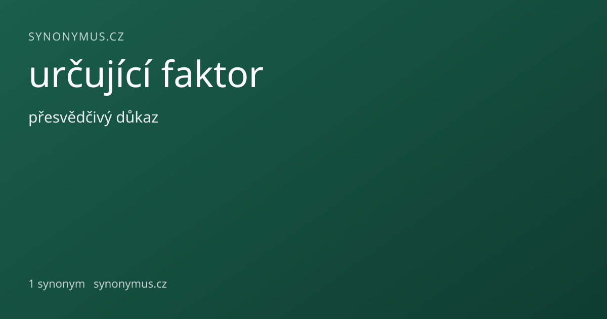 Náhled odkazu: určující faktor