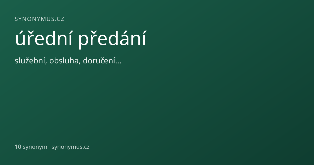 Náhled odkazu: úřední předání