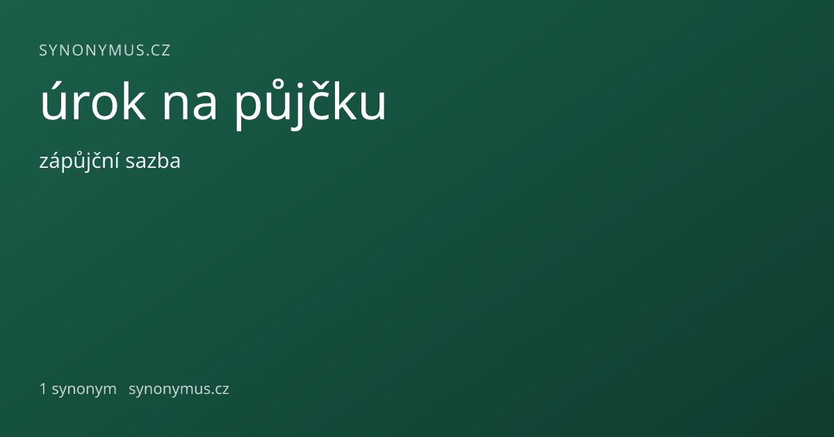 Náhled odkazu: úrok na půjčku