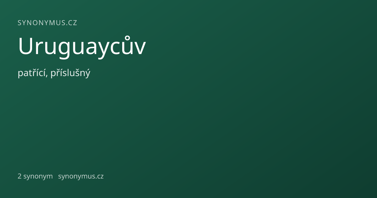 Náhled odkazu: Uruguaycův