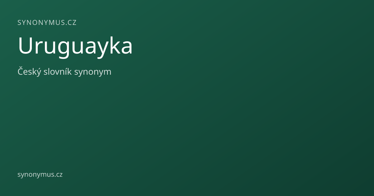 Náhled odkazu: Uruguayka