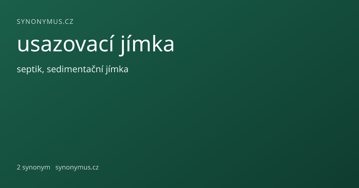 Náhled odkazu: usazovací jímka