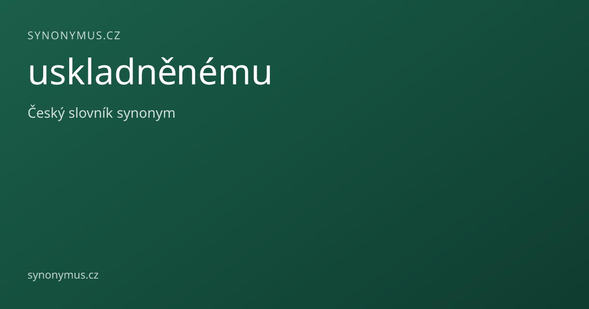 Náhled odkazu: uskladněnému
