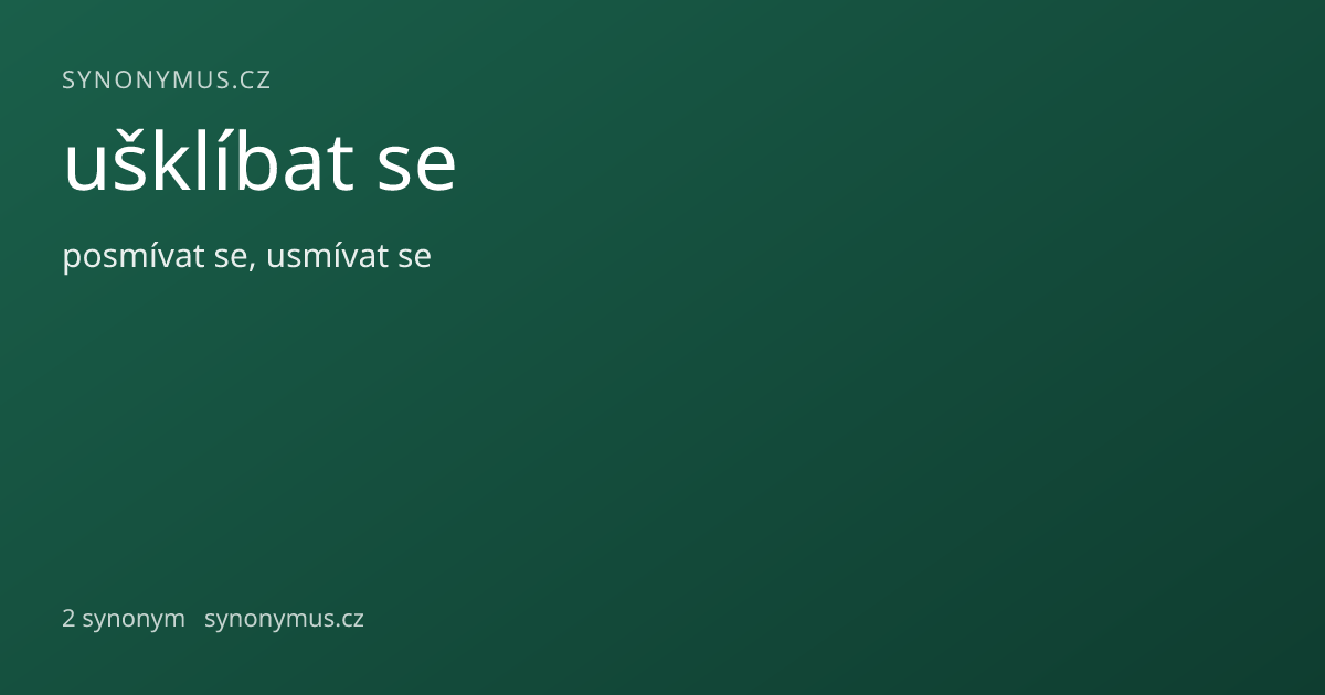 Náhled odkazu: ušklíbat se