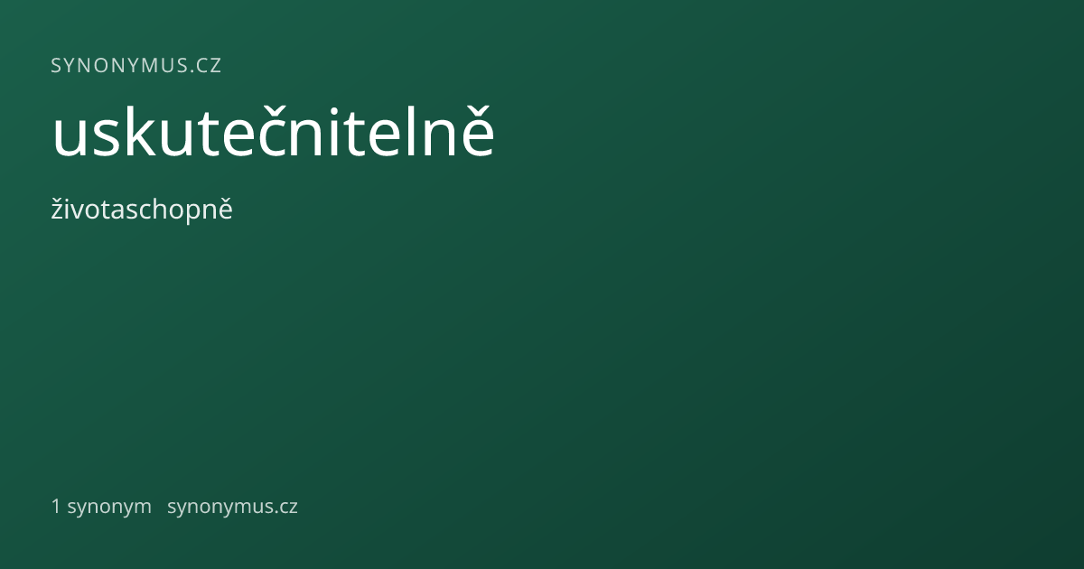 Náhled odkazu: uskutečnitelně