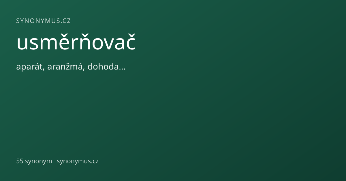 Náhled odkazu: usměrňovač