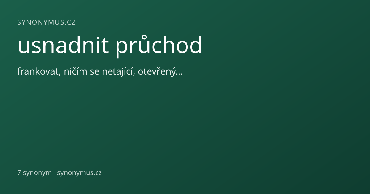 Náhled odkazu: usnadnit průchod