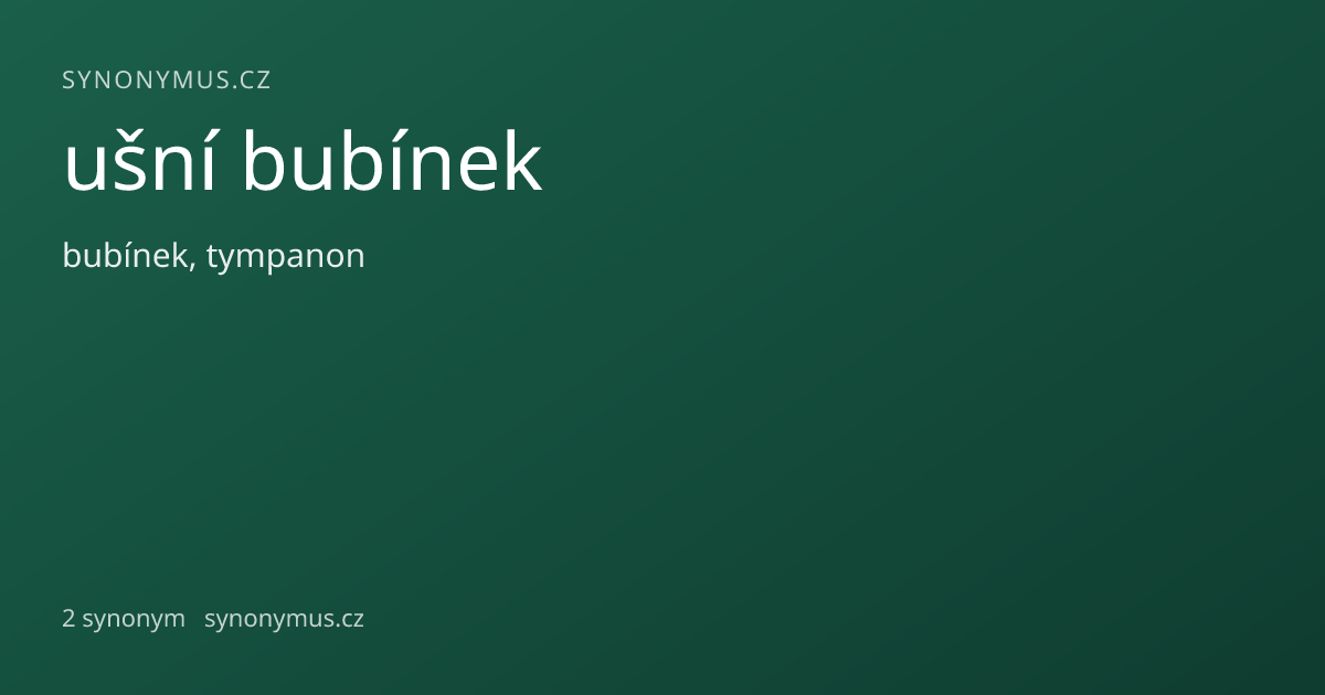 Náhled odkazu: ušní bubínek