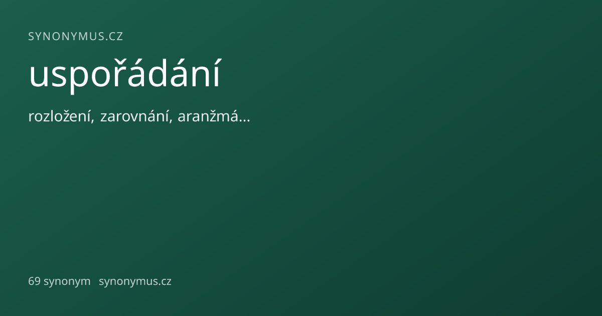 Náhled odkazu: uspořádání