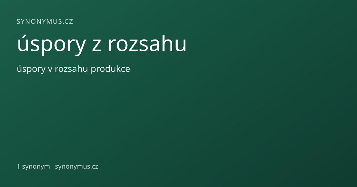 Náhled odkazu: úspory z rozsahu