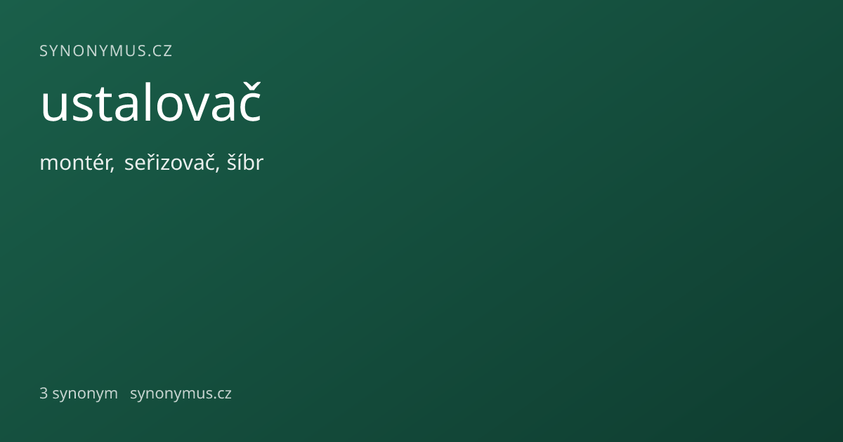 Náhled odkazu: ustalovač
