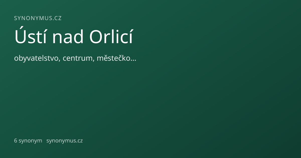 Náhled odkazu: Ústí nad Orlicí