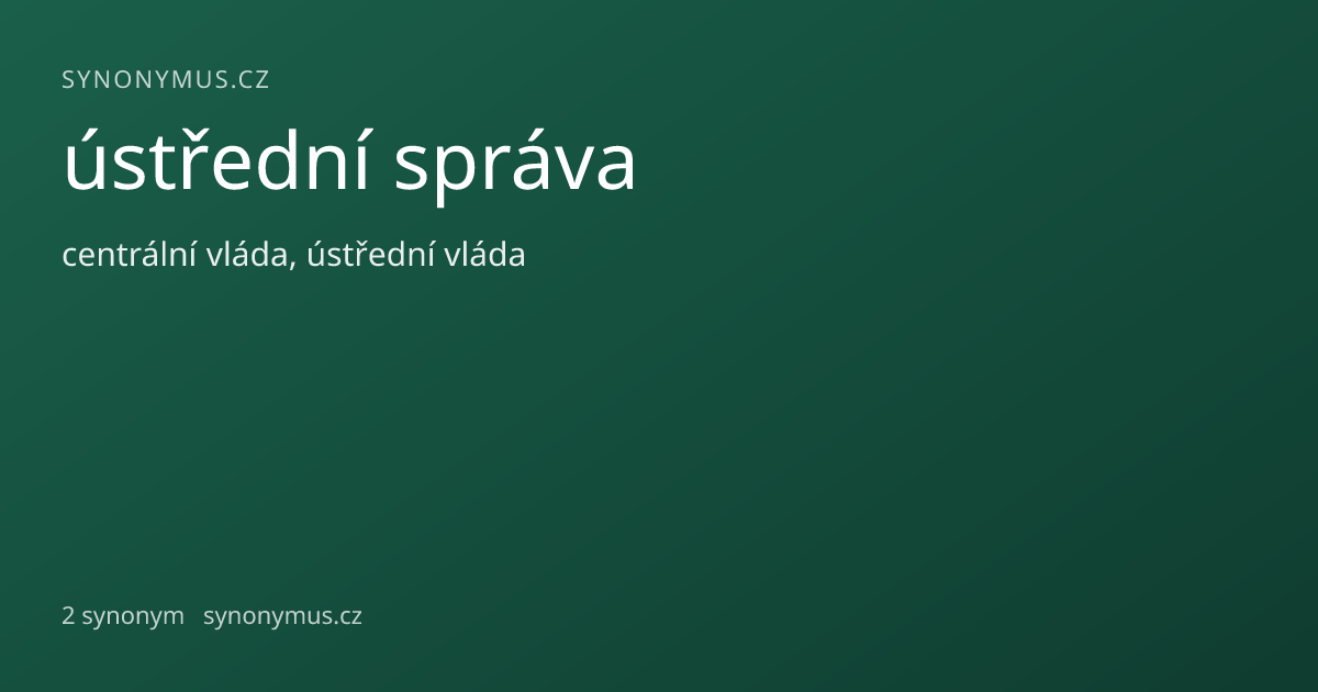 Náhled odkazu: ústřední správa