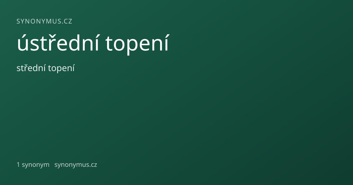 Náhled odkazu: ústřední topení