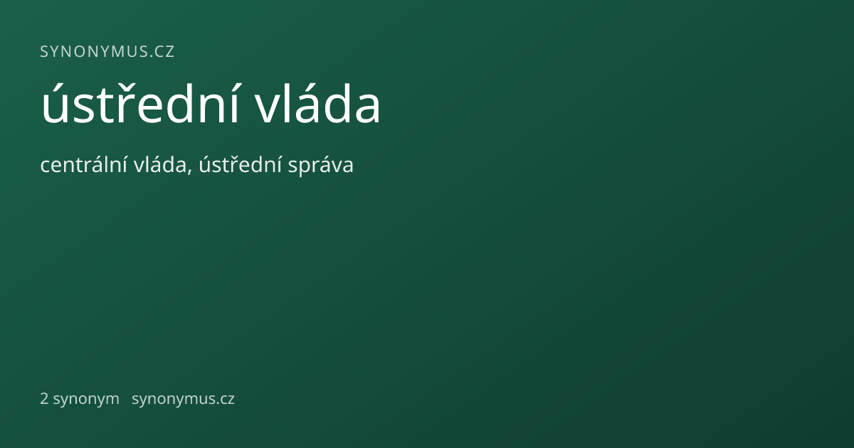 Náhled odkazu: ústřední vláda