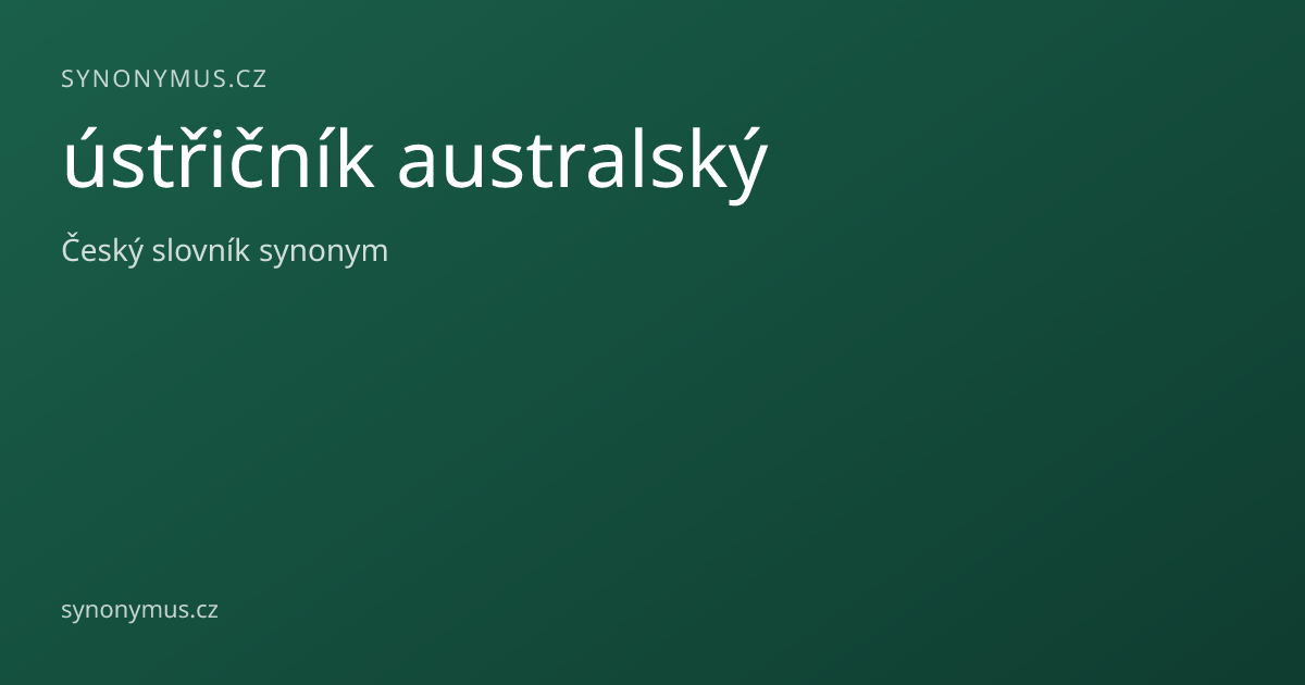 Náhled odkazu: ústřičník australský