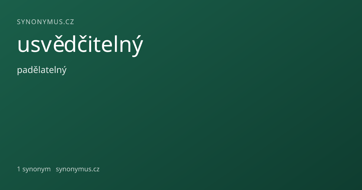Náhled odkazu: usvědčitelný