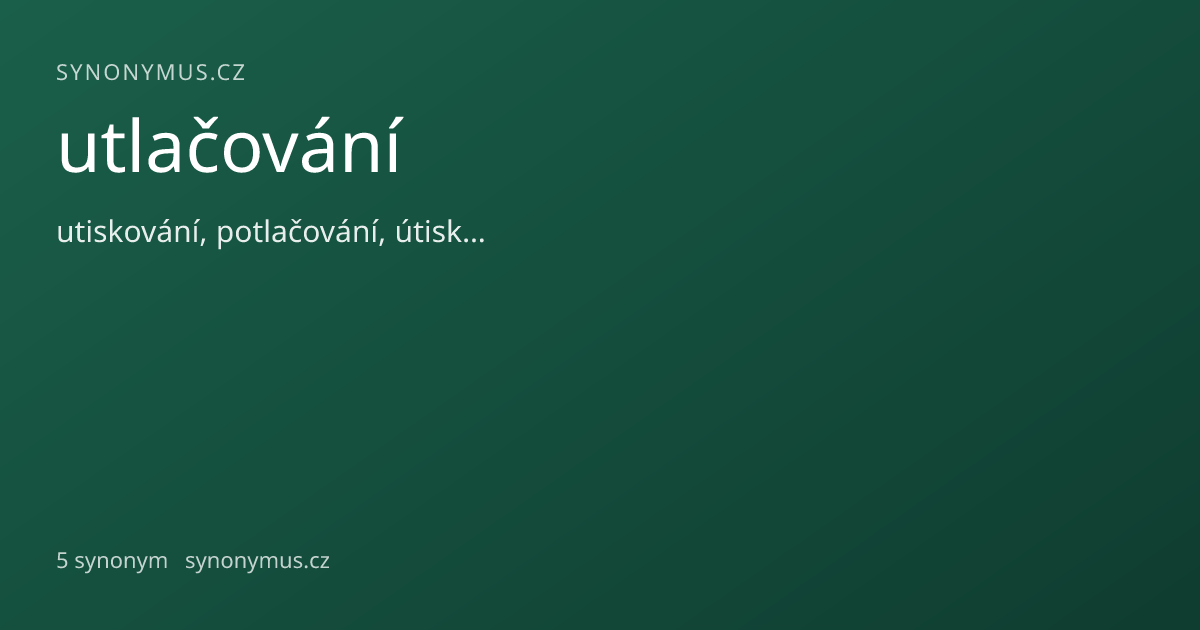 Náhled odkazu: utlačování