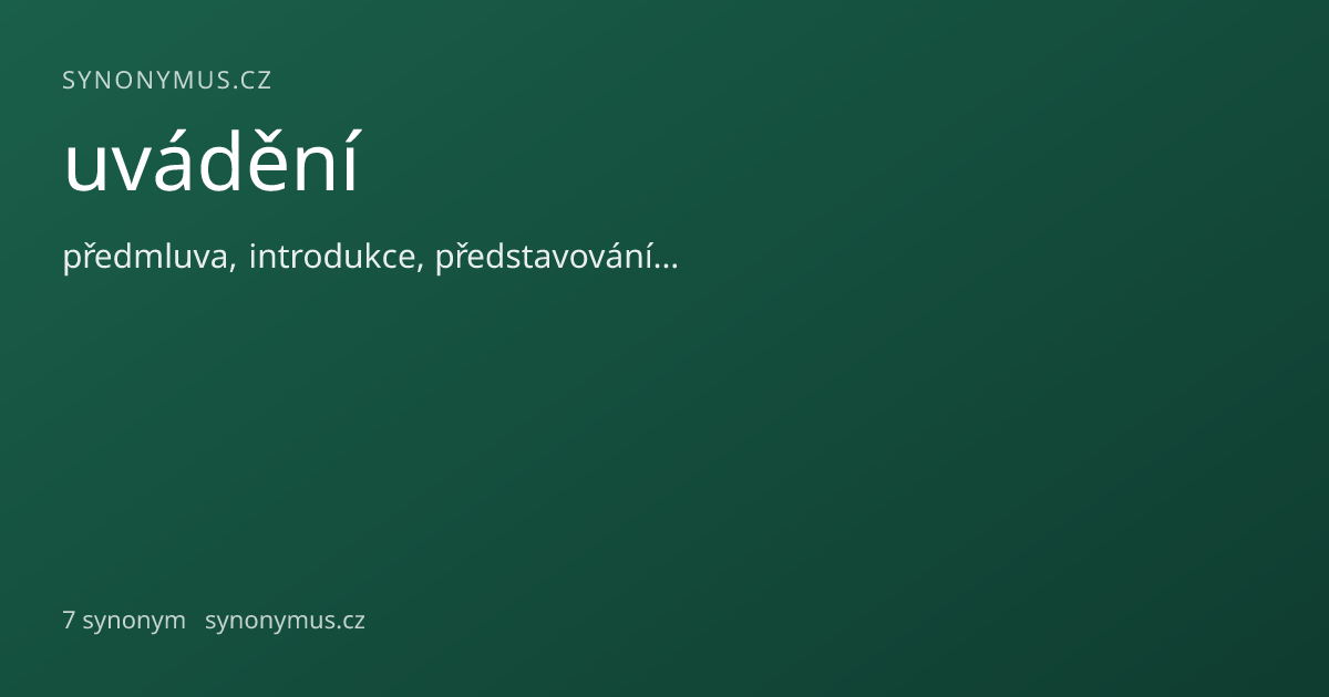 Náhled odkazu: uvádění