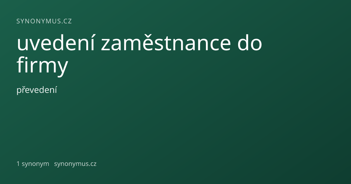 Náhled odkazu: uvedení zaměstnance do firmy